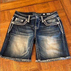Miss Me  Blue MID SHORT Denim Shorts size 27